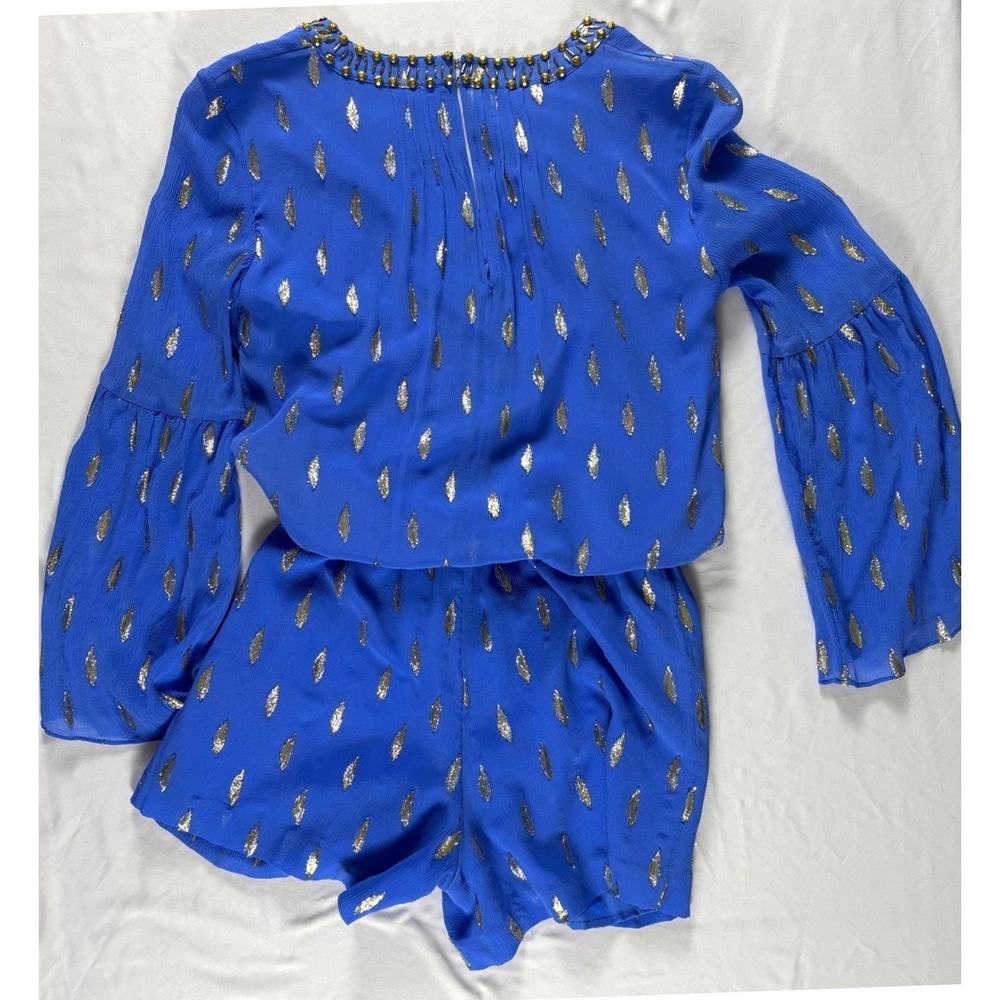 Lilly Pulitzer Ariele Silk Romper XS Resort Lightweight Whimsy Ethereal Party - Picture 8 of 10